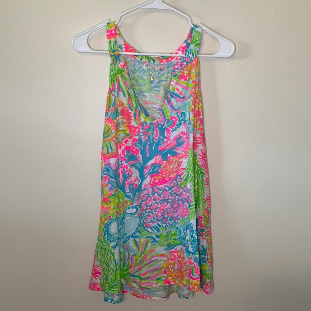 Lilly Pulitzer Arya Tank- Lovers Coral
